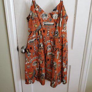Modcloth Retrolicious Halloween Dress Pulse Size L